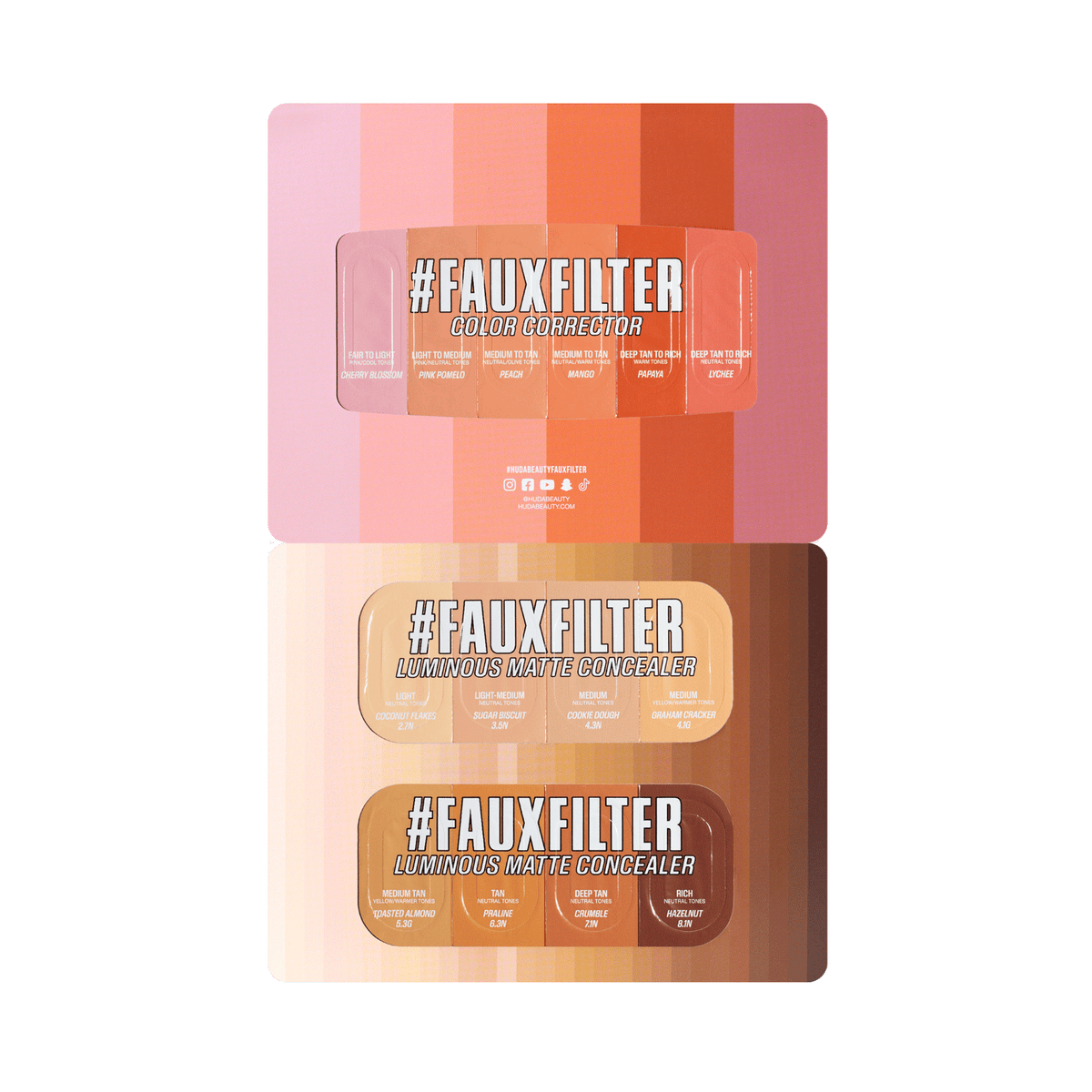 Faux Filter Concealer And Color Corrector Sample Card 2025